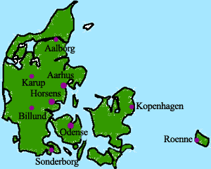 bestemmingen in Denemarken