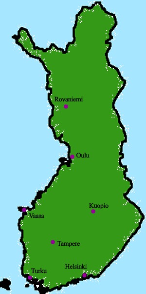 bestemmingen in Finland