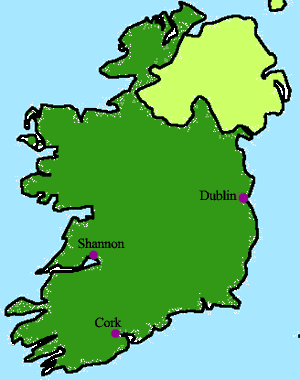 bestemmingen in Ierland