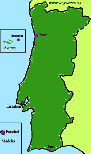 bestemmingen in Portugal
