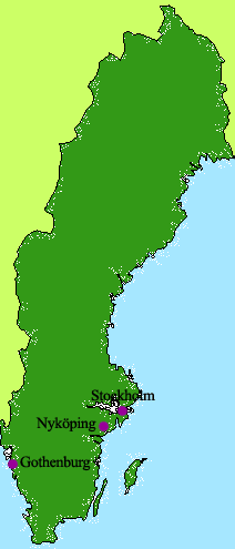 bestemmingen in Zweden