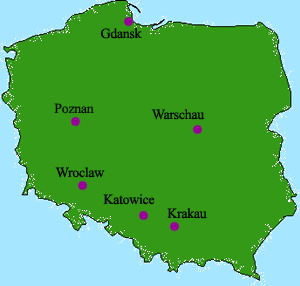 bestemmingen in Polen